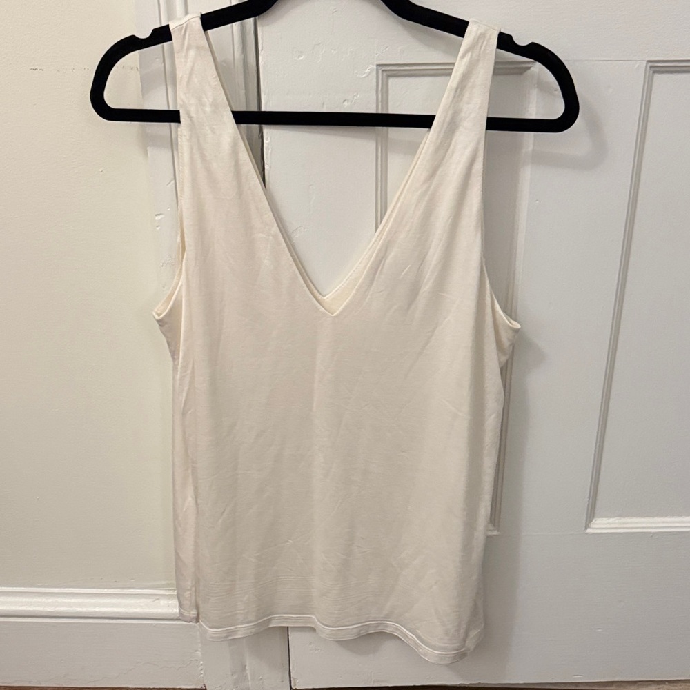 H&M Cream V-Neck Tank Top
